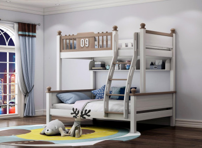 Doppelstock Bett Etagen Betten Hochbett Echtes Holz Kinder & Jugend Zimmer Neu